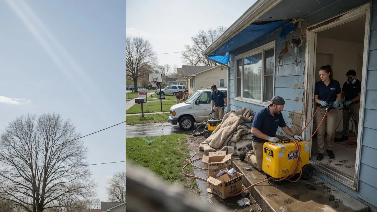 Basement Flood Cleanup in Goodfield, IL near me